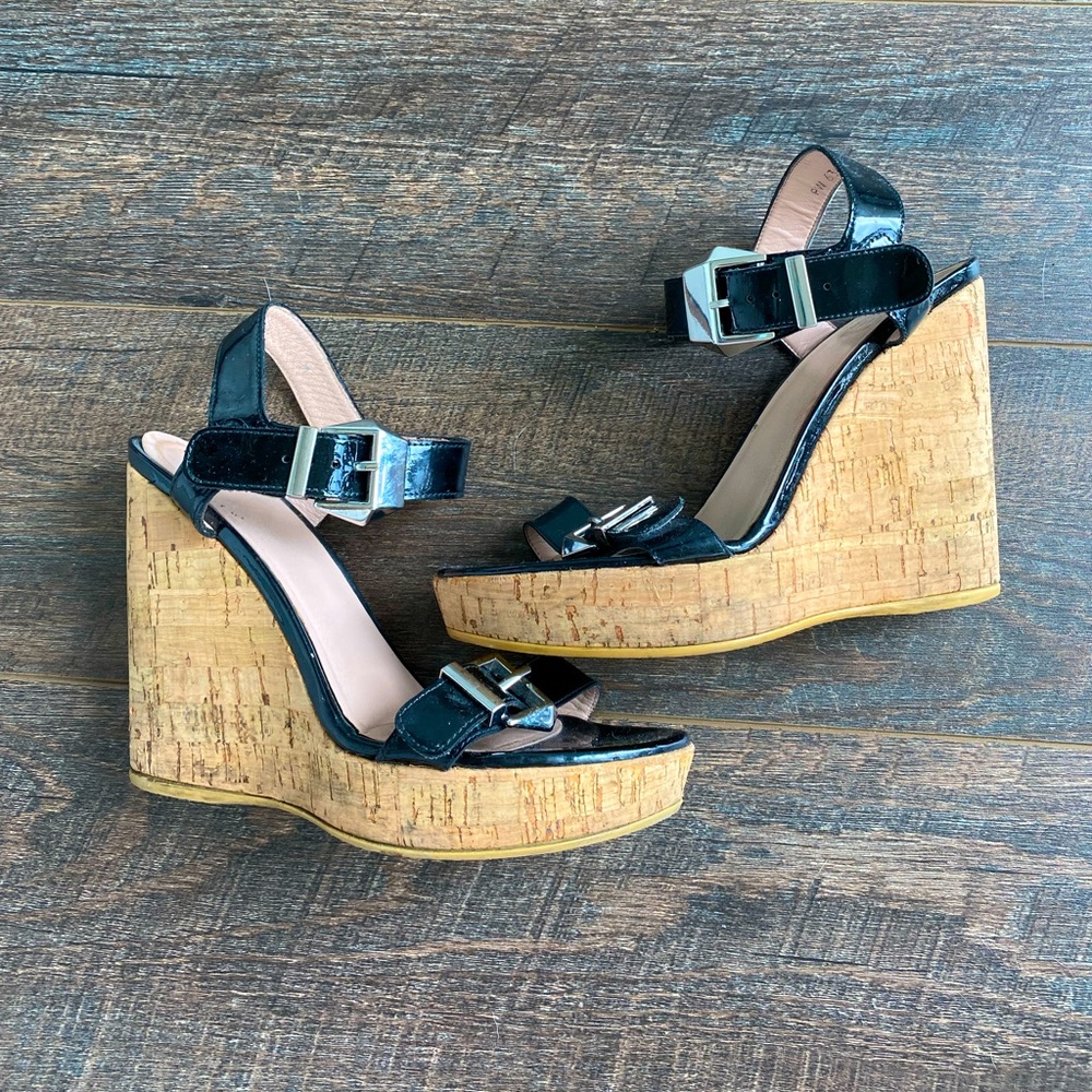 Stuart Weitzman Leather Wedges